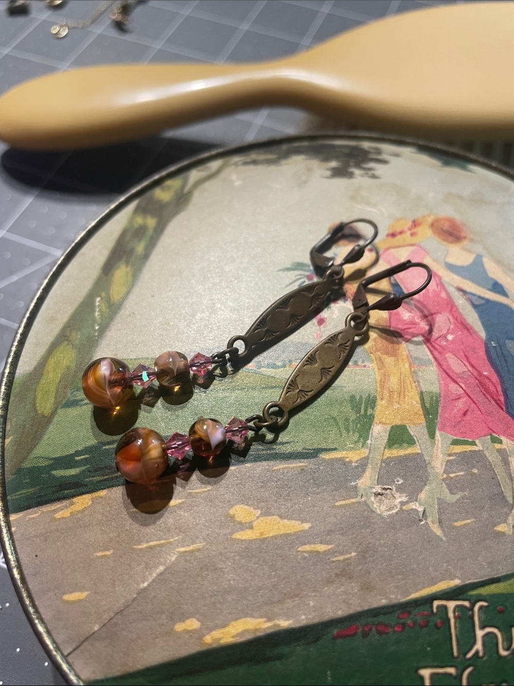 Vintage style drop earrings